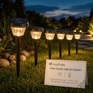 Solar-Powered Garden Light Set (6-pack)